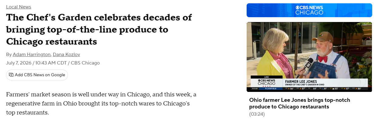 The Chef’s Garden celebrates decades of bringing top-of-the-line produce to Chicago restaurants